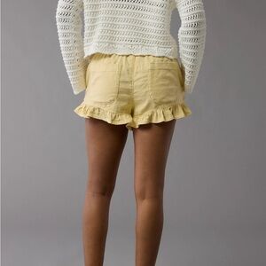 New AE stretch ruffle shorts